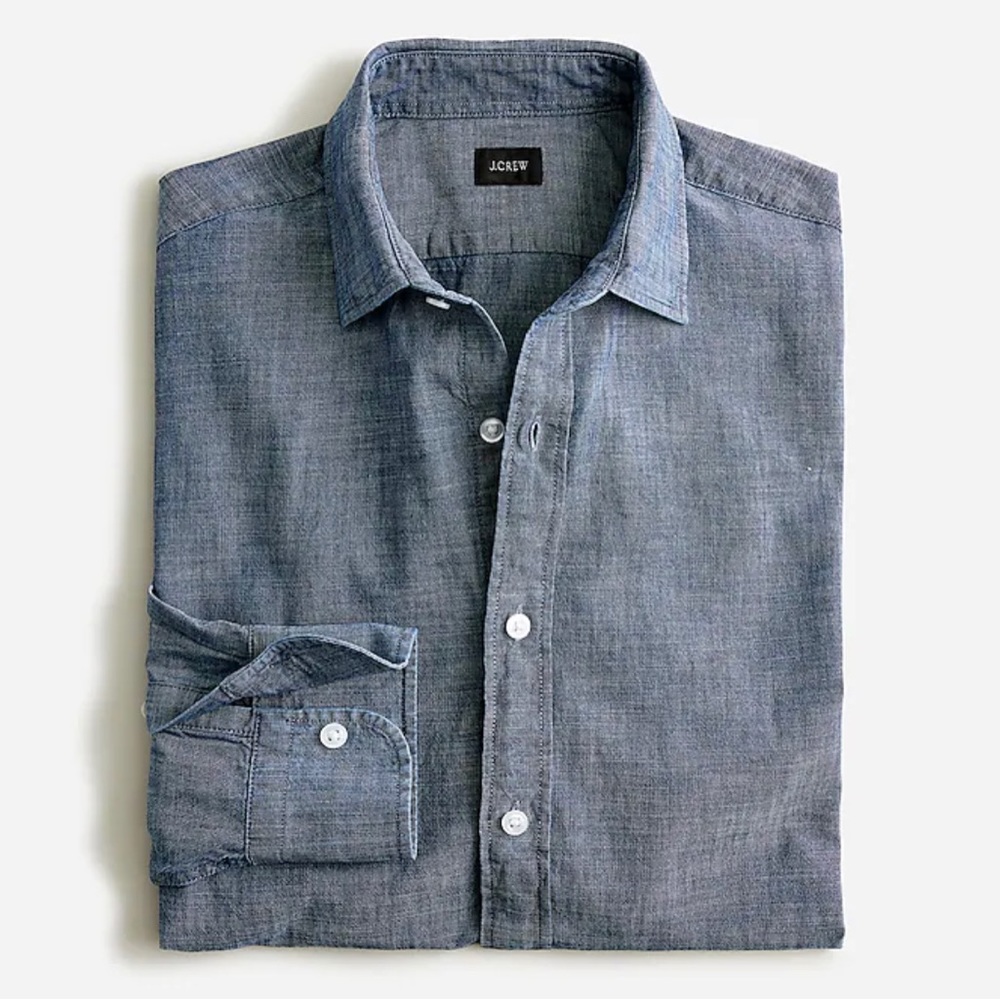 J Crew Men’s Chambray Ludlow Shirt